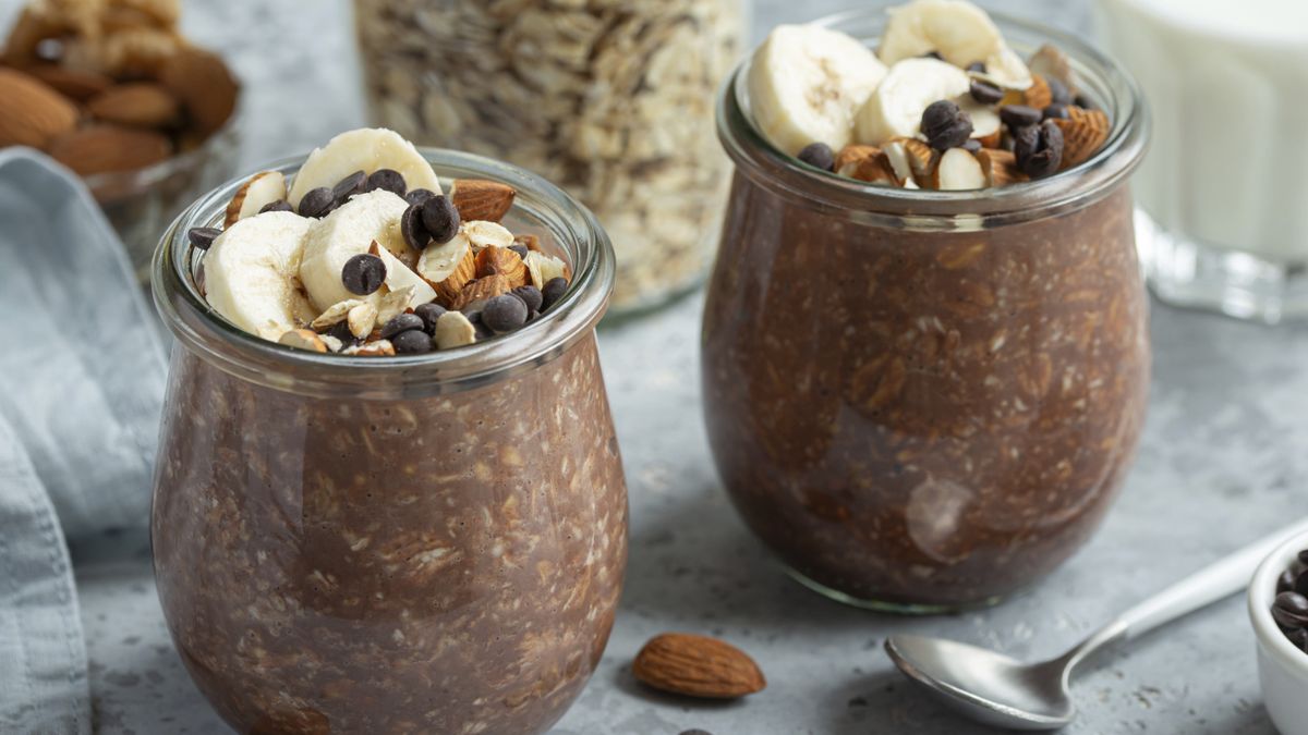 Avena reposada con chocolate