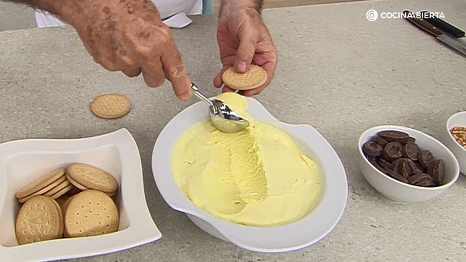 receta sandwich helado ka paso 1