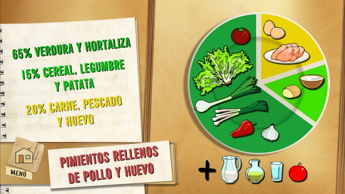 6113 1 Pimientos rellenos de pollo y huevo plato