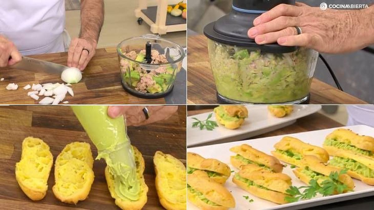 relampagos rellenos pasos