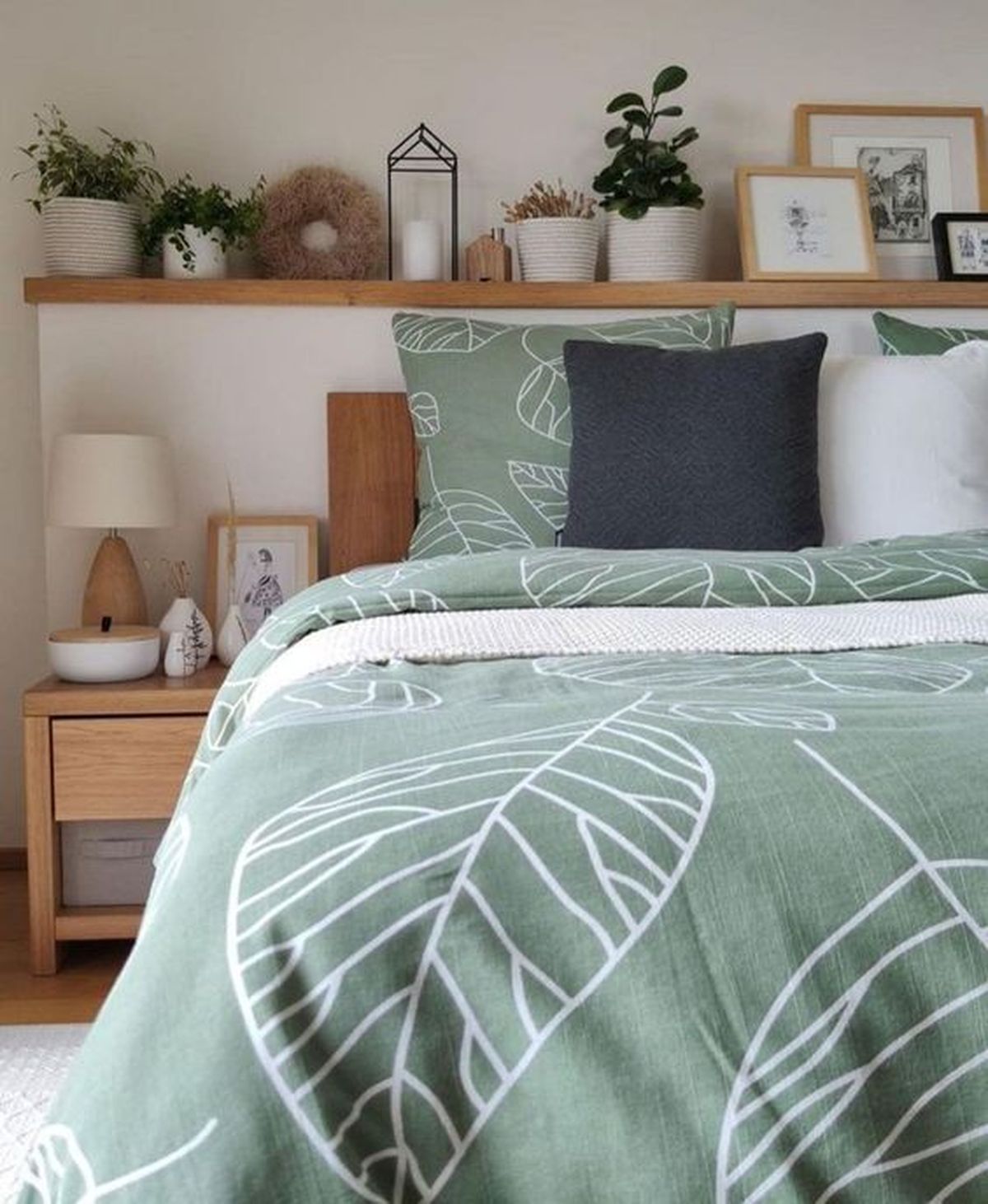 dormitorio adulto blanco verde pinterest