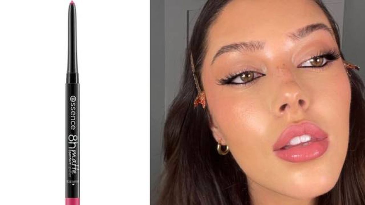 perfilador de labios rosa