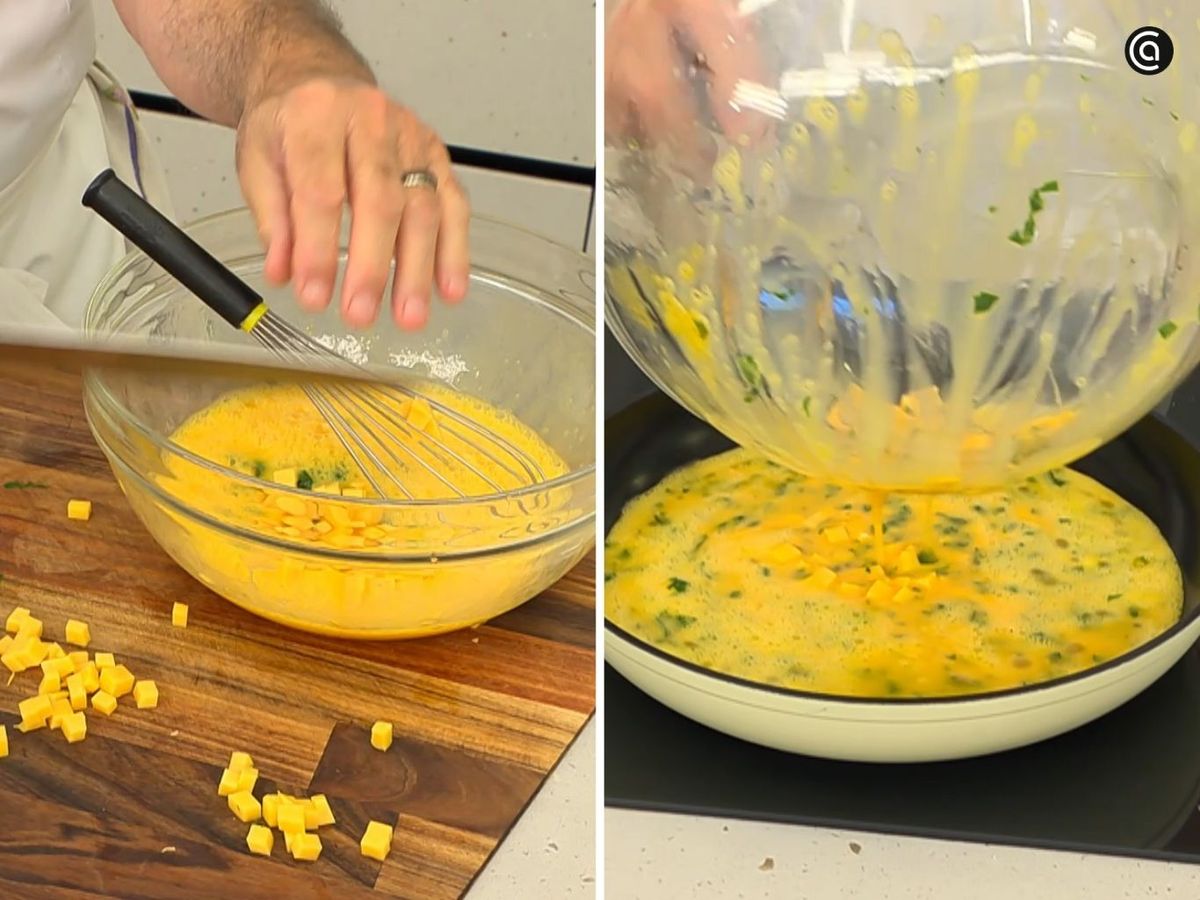 Haz un revuelto de espinacas con queso