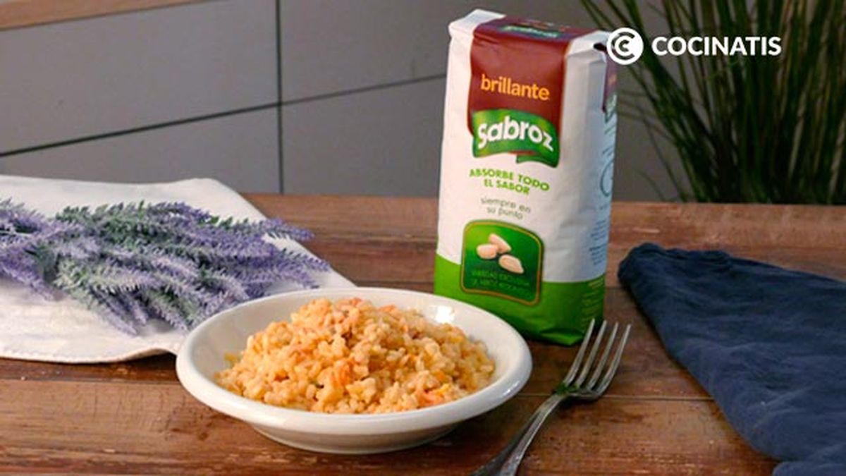 Receta de arroz con salmón  paso 6