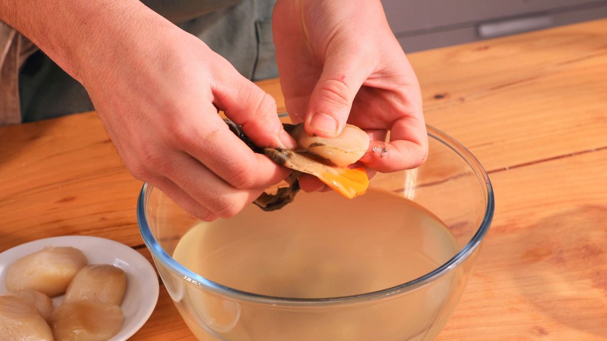 Vieiras gratinadas a la gallega  paso 1