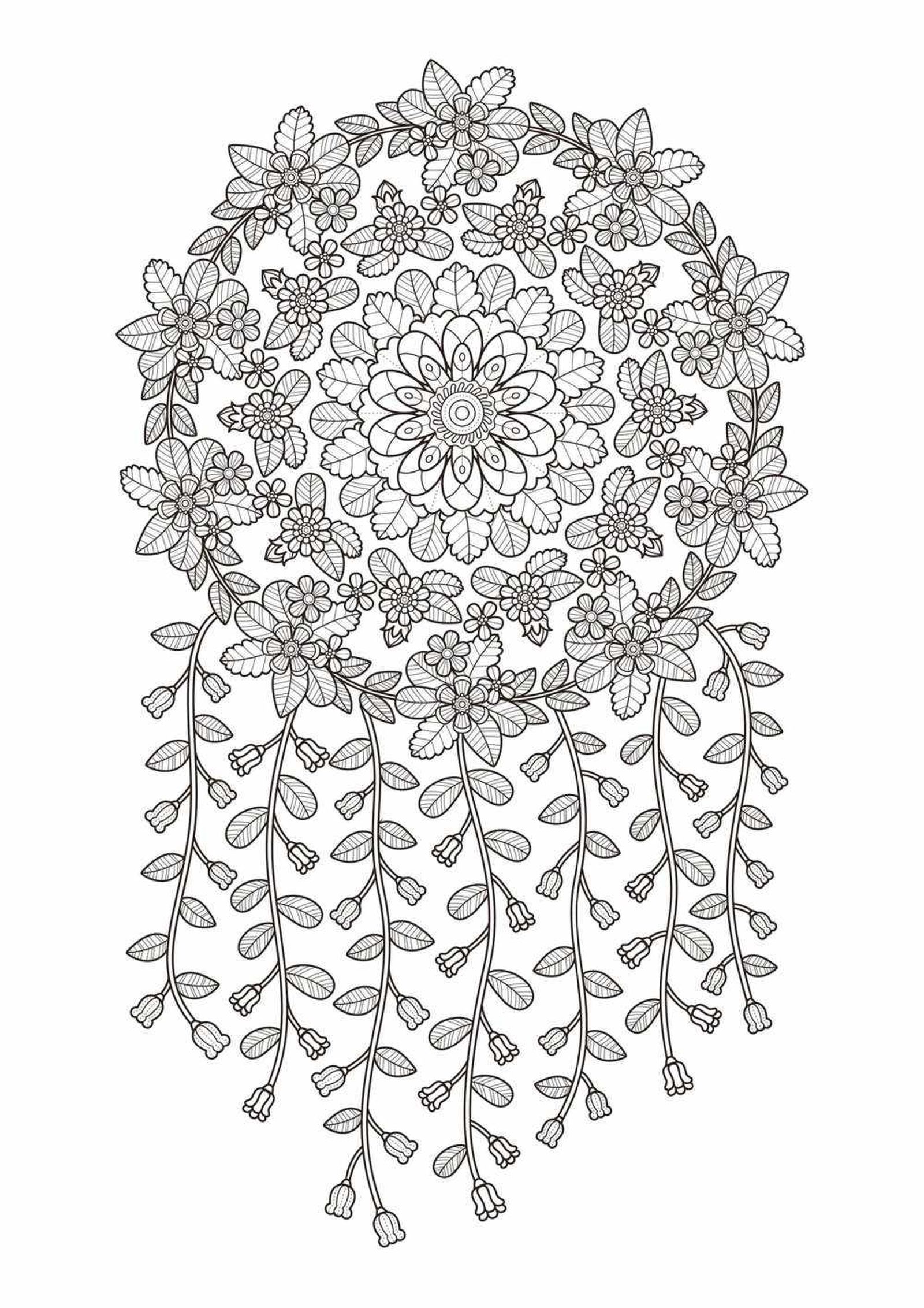 Atrapasueños para colorear, modelo 2. Atrapasueños para colorear, modelo 2.