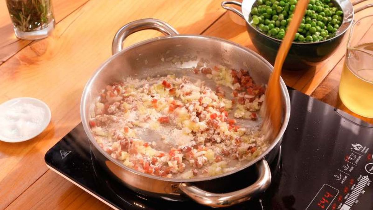 Guisantes con jamón   Paso 3