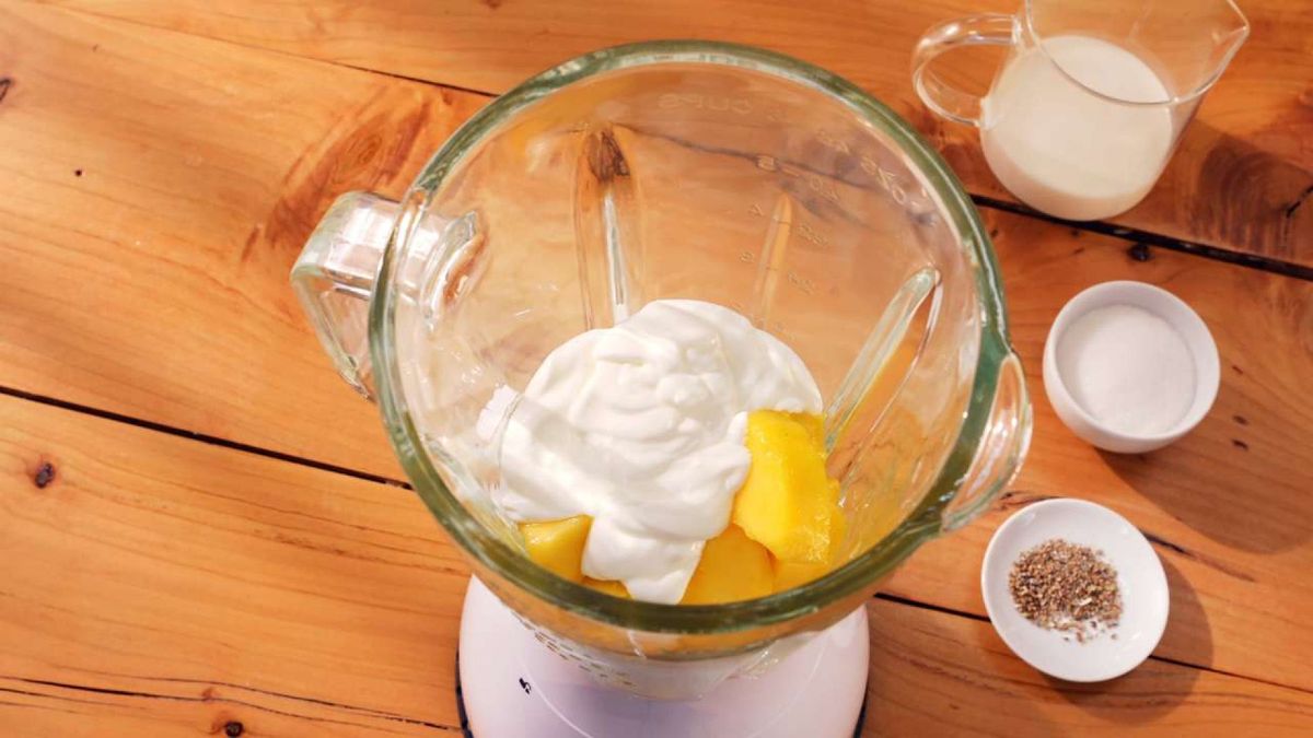 Lassi de mango   Paso 2