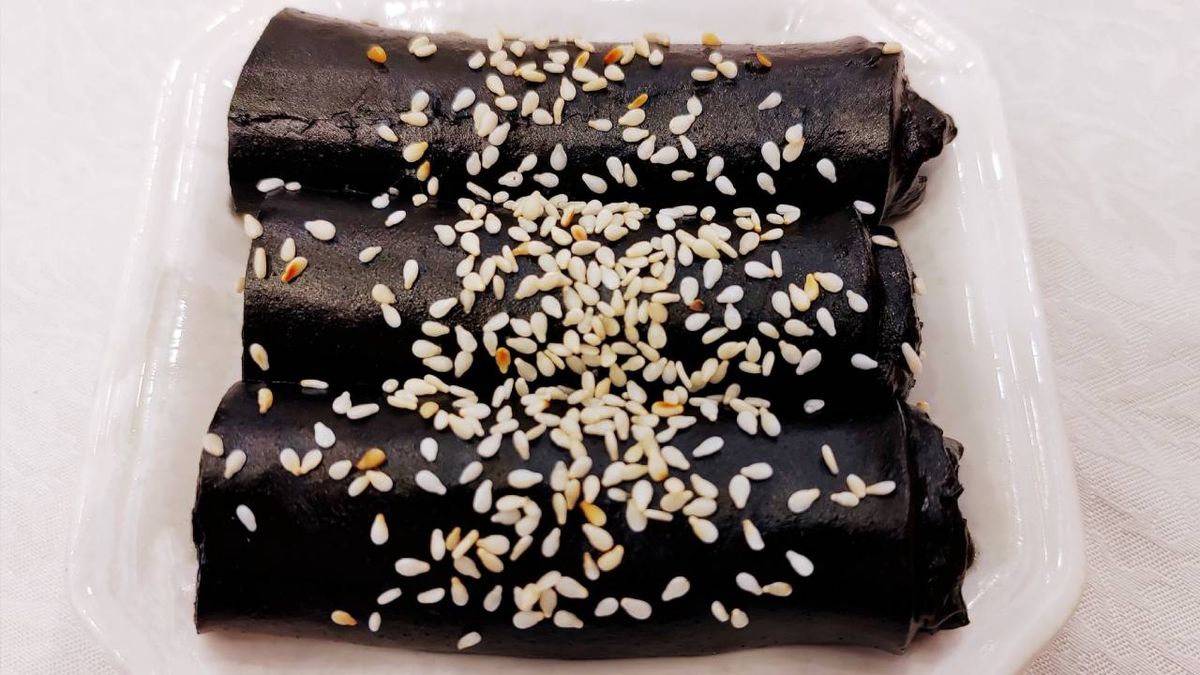 Crepes rellenos de gambas