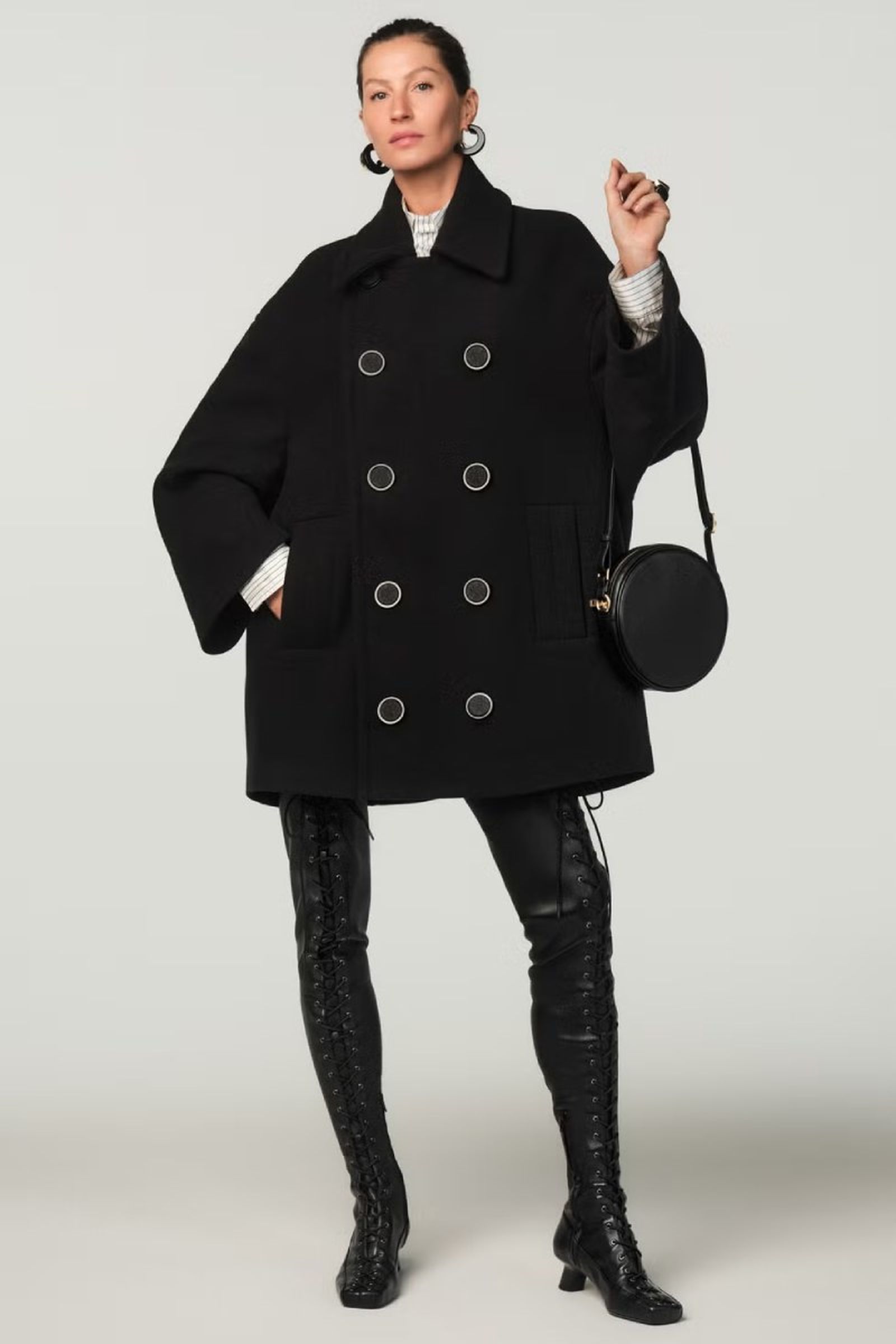 Gisele Bündchen con total look de Zara diseñado por Stefano Pilati Gisele Bündchen con total look de Zara diseñado por Stefano Pilati
