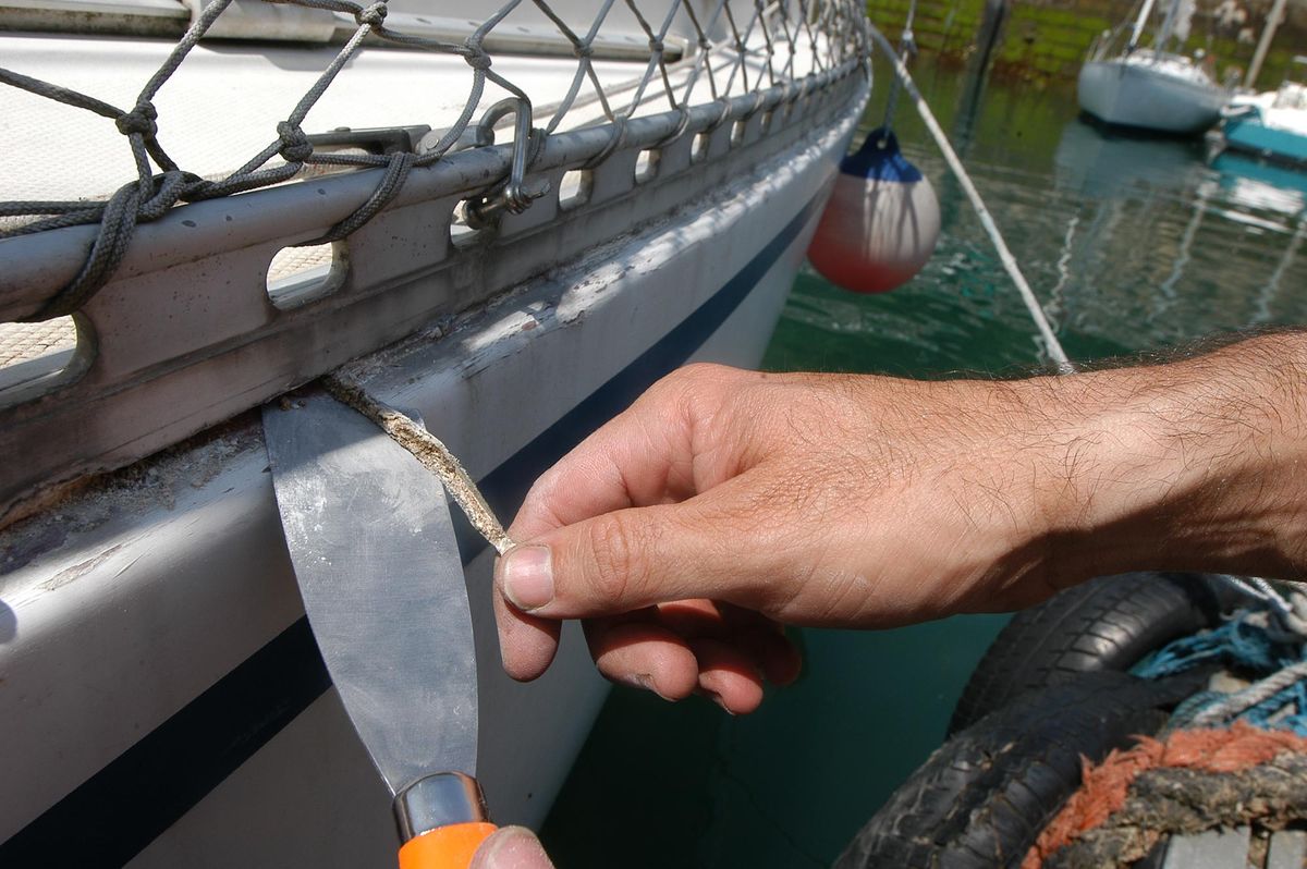 Arreglo de junta en una embarcación paso 2