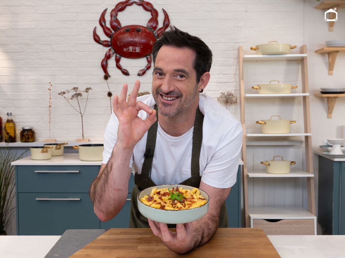 Macarrones a la carbonara de Joseba Arguiñano