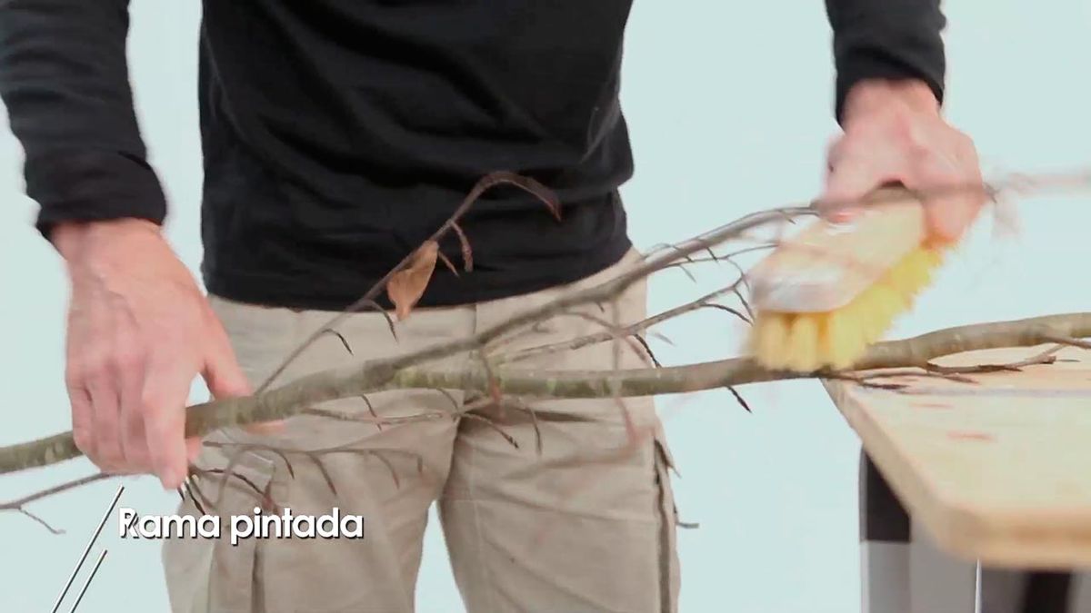 Como pintar una rama para decorar la casa paso 3