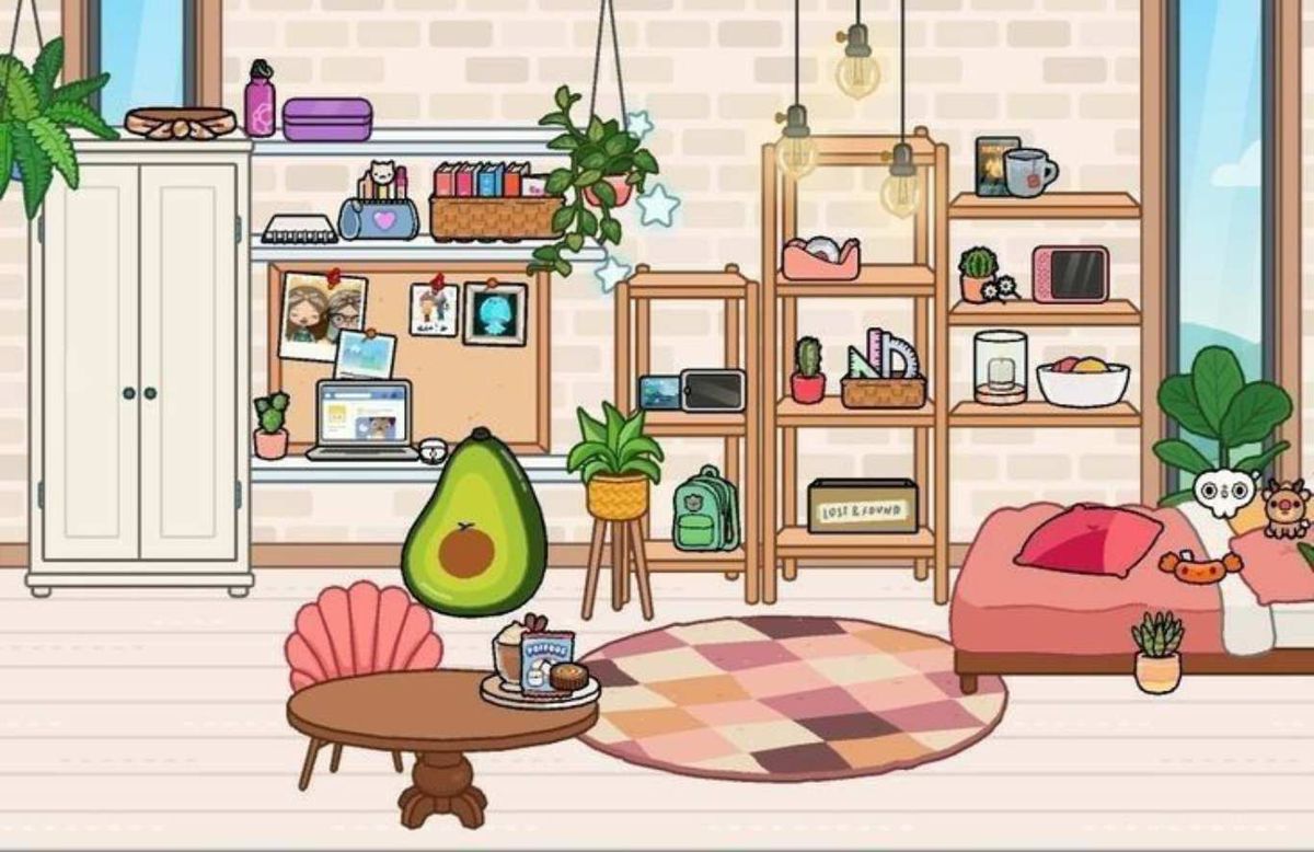 Decoración de una casa en Toca Boca World.
