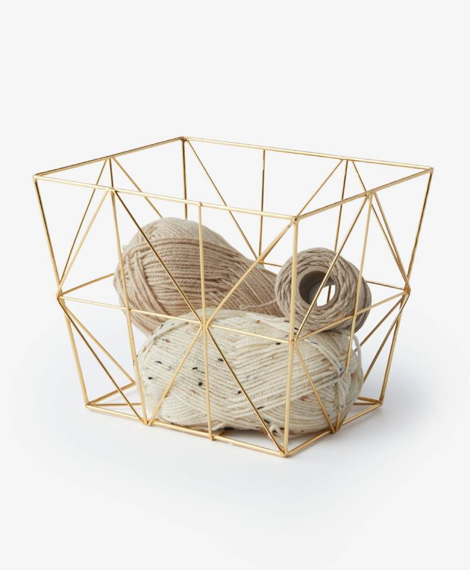 Cesta dorada de almacenamiento. Cesta dorada de almacenamiento.