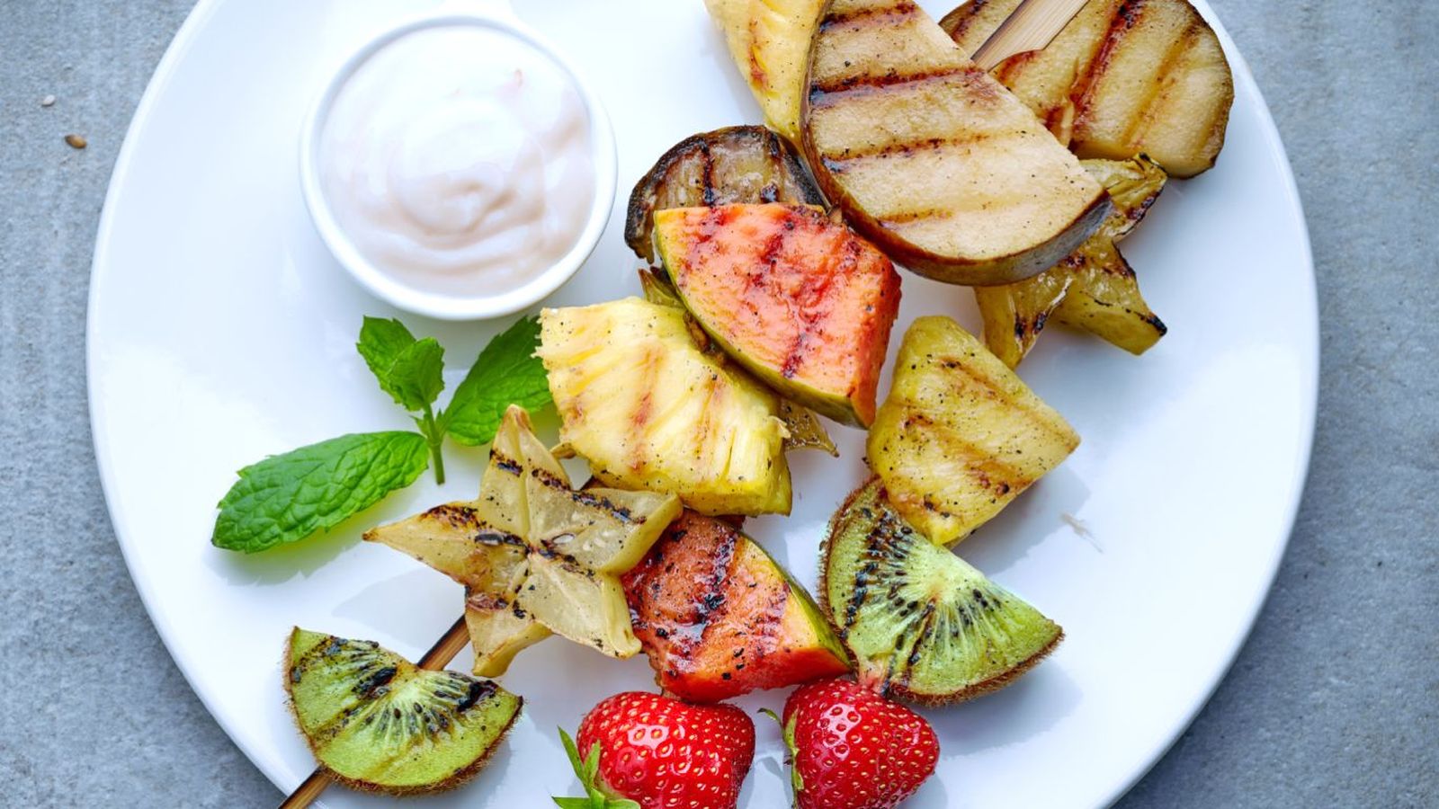 Brochetas de frutas