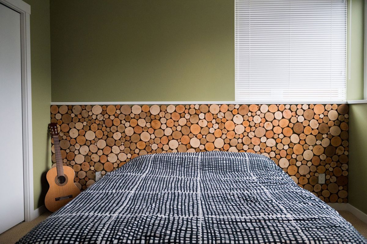 Troncos de madera para decorar pared