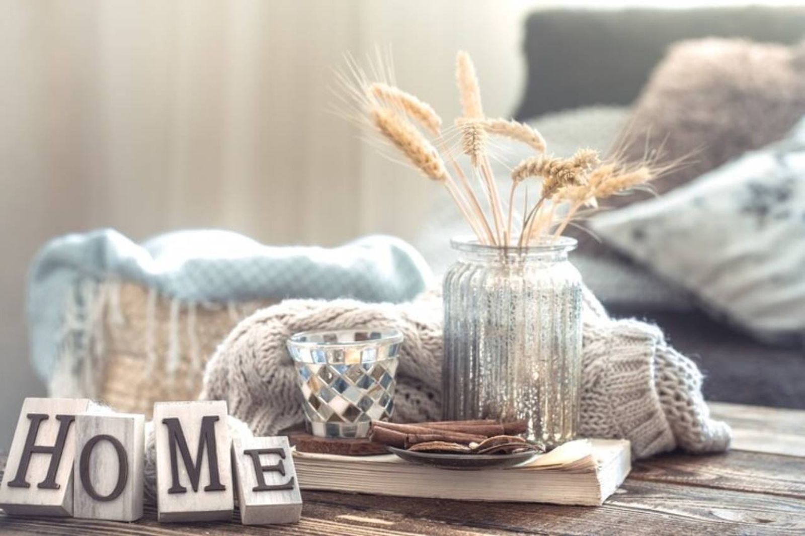 Decoración de estilo hygge.
