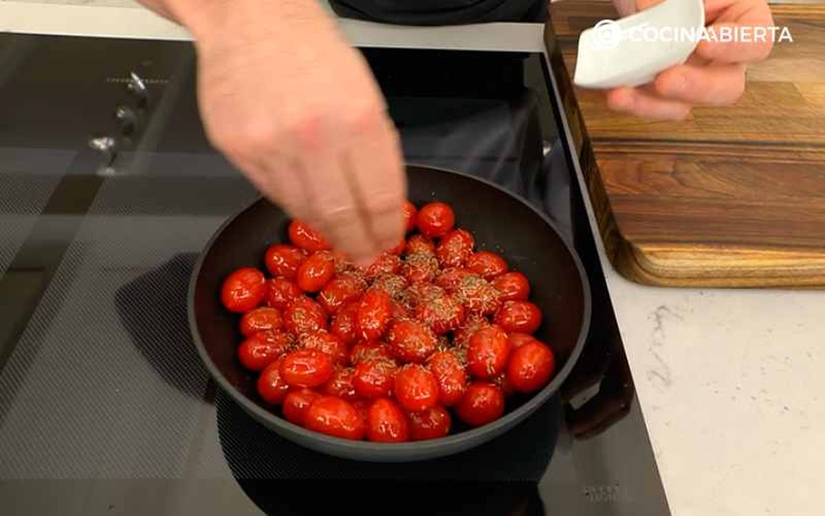 Confita los tomates cherry
