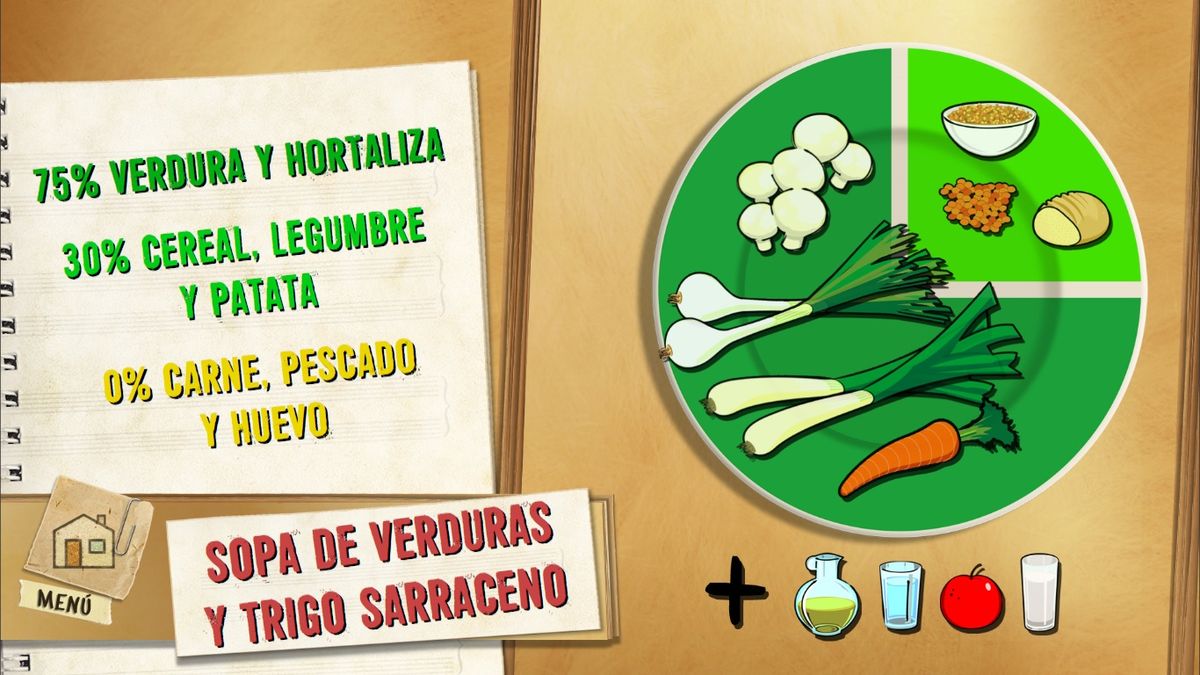 6147 1 Sopa de verduras y trigo sarraceno plato