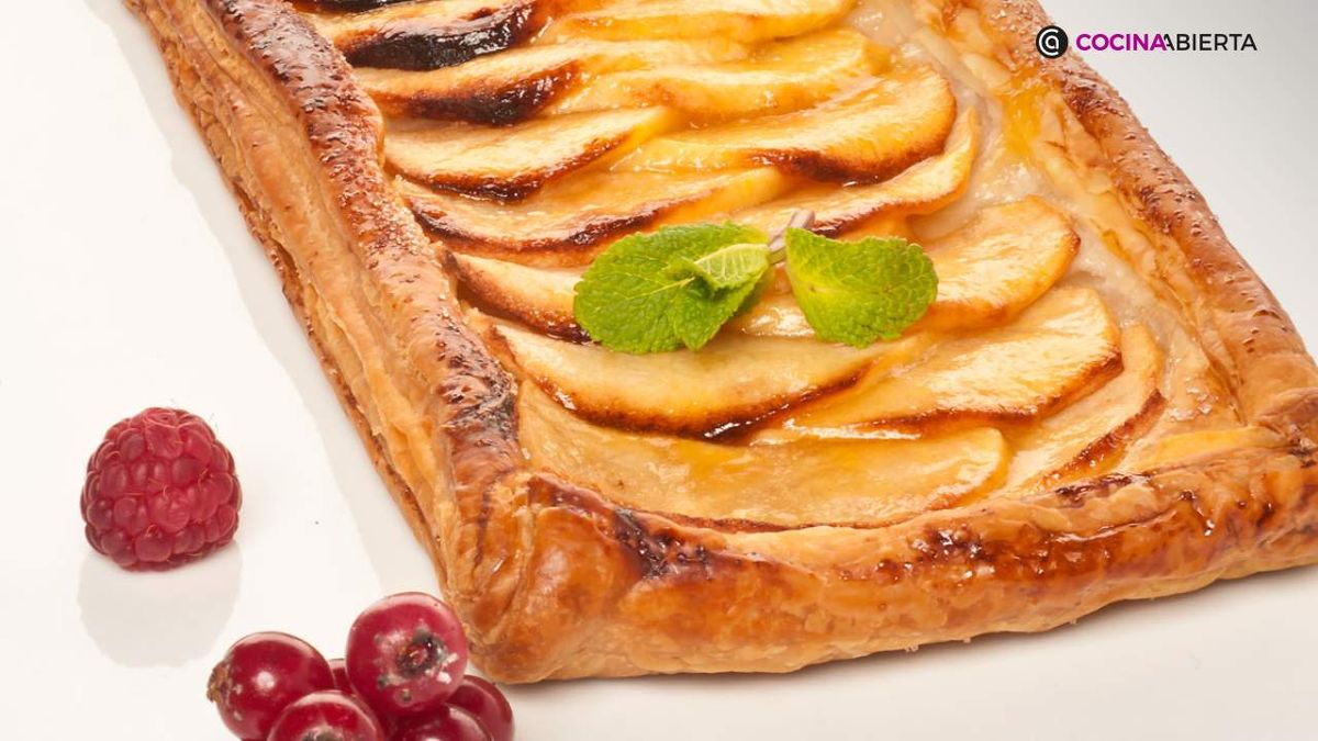 La tarta de manzana con hojaldre de Eva Arguiñano se hace en 30 minutos