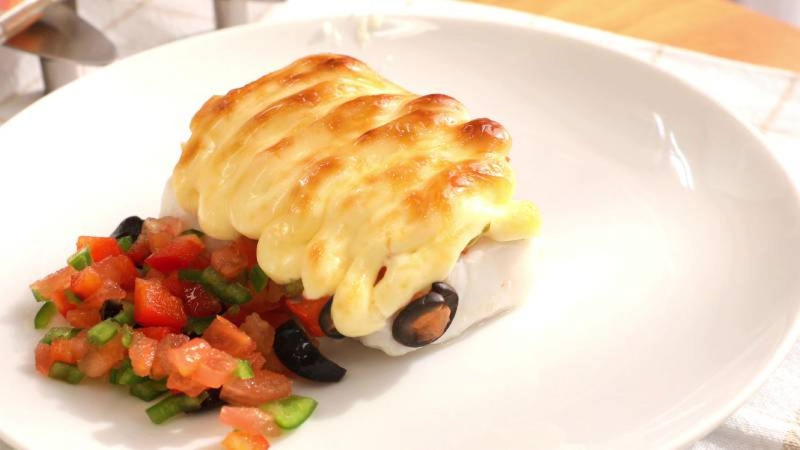Merluza con costra de mahonesa Paso 6 Merluza con costra de mahonesa Paso 6