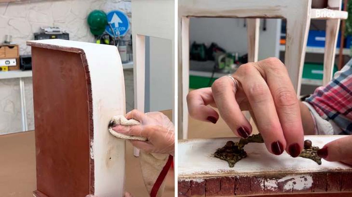 Bricomania 64 como pintar un mueble oscuro en blanco envejecido 3