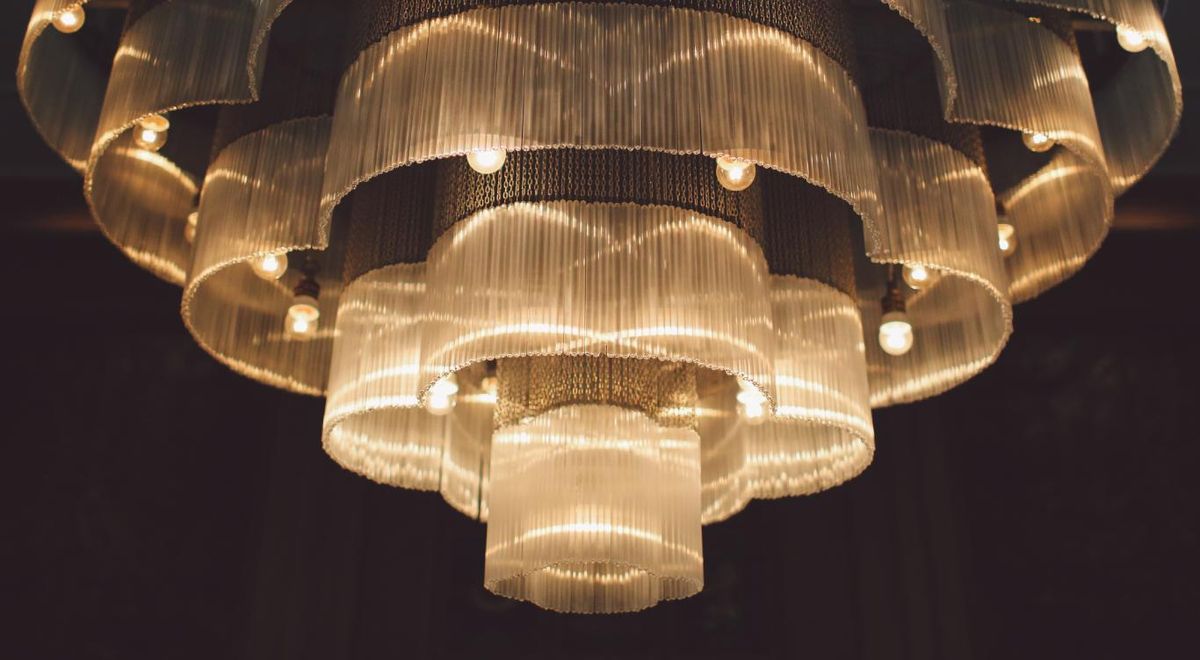 Lámpara colgante elegante vintage.