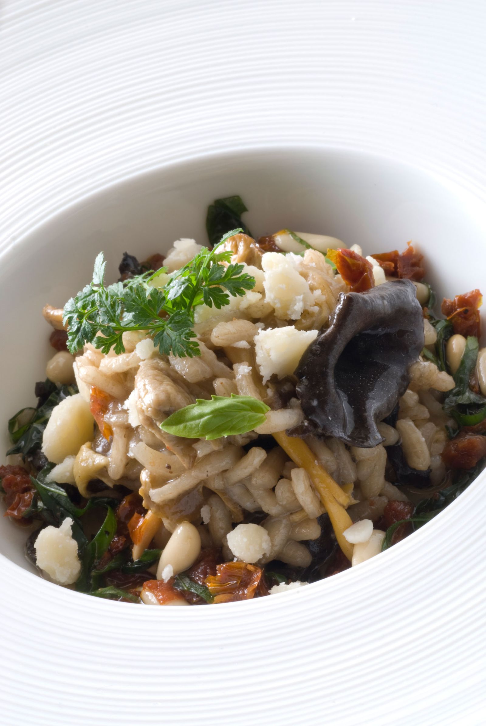 Risotto con trompetas Risotto con trompetas