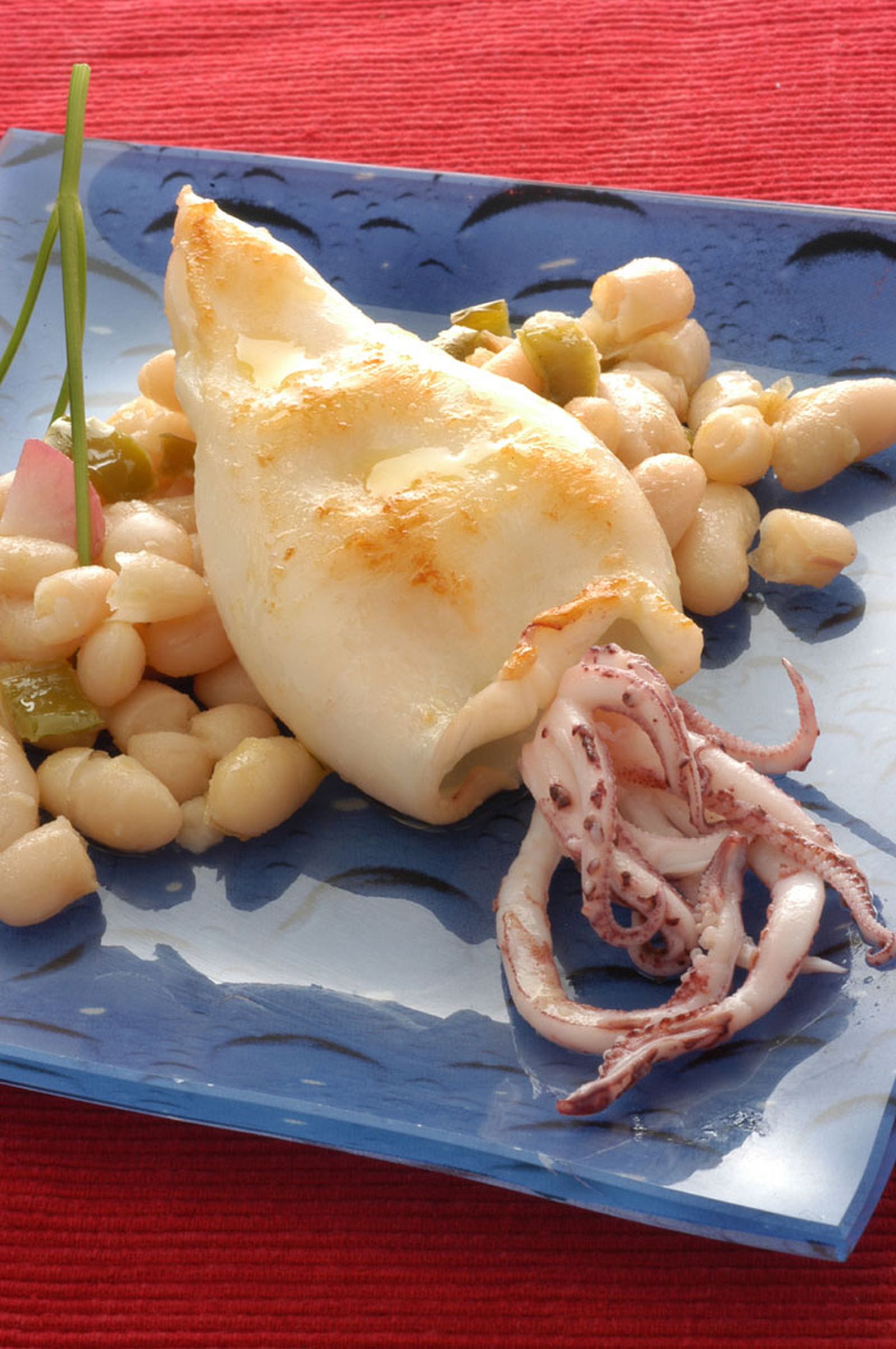 Alubias con calamares Alubias con calamares