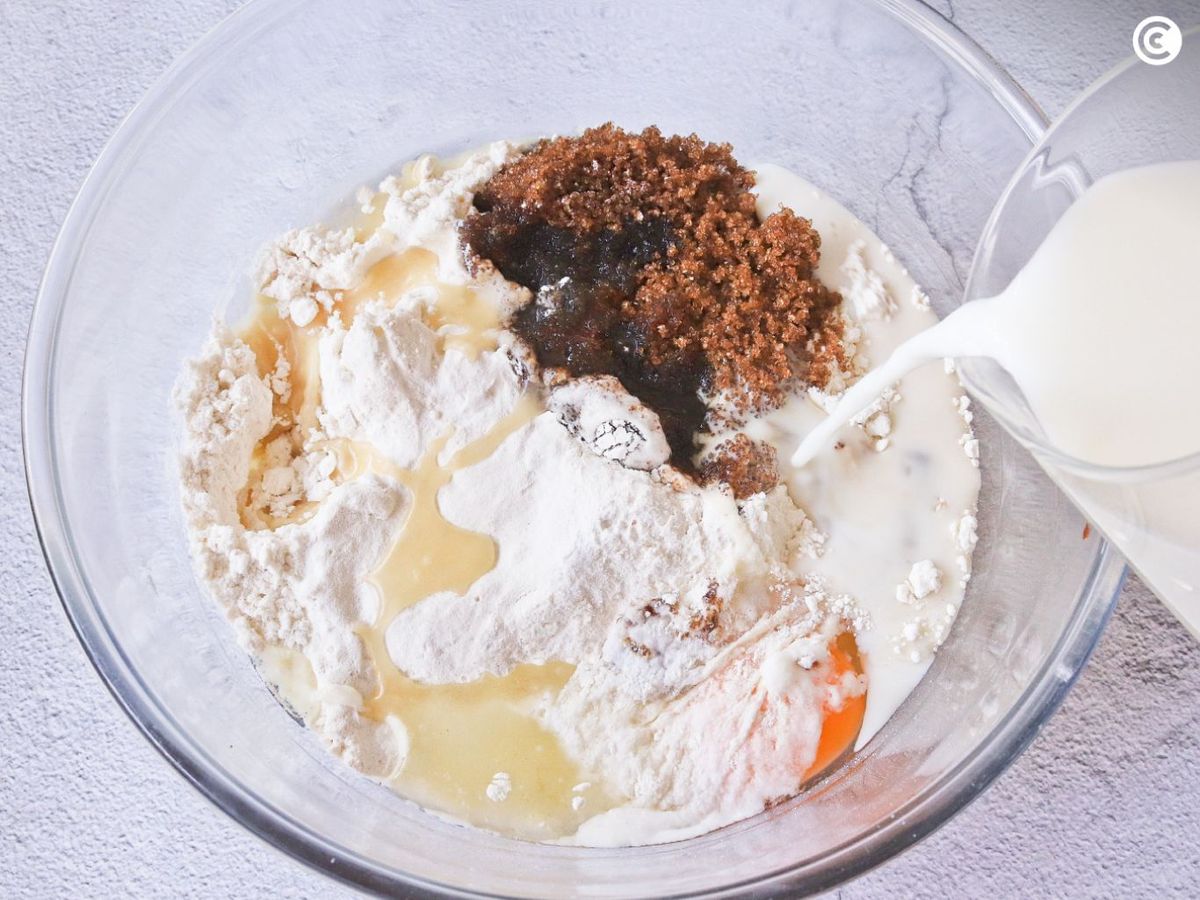 Preparar la masa para las tortitas de calabaza