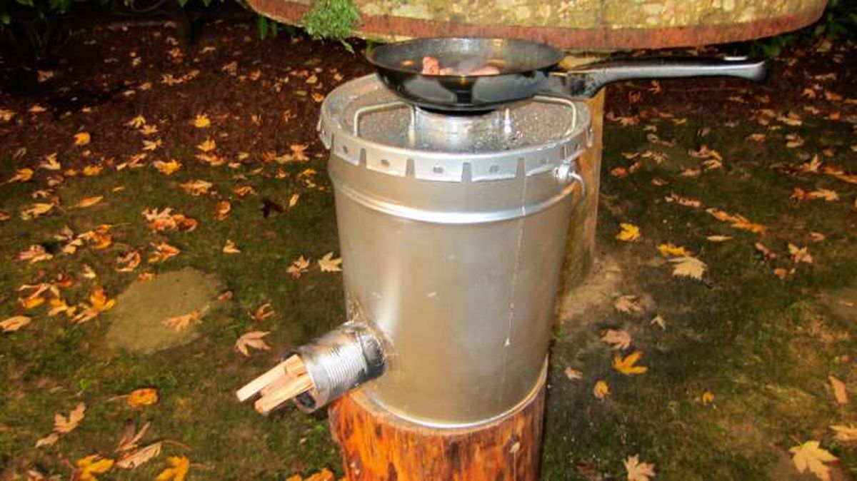 como hacer una estufa de lena casera 1