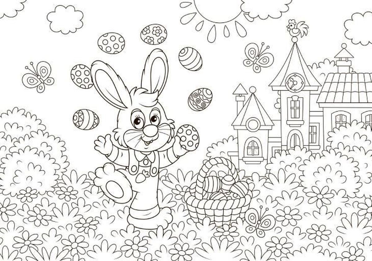 dibujo conejo pascua 6