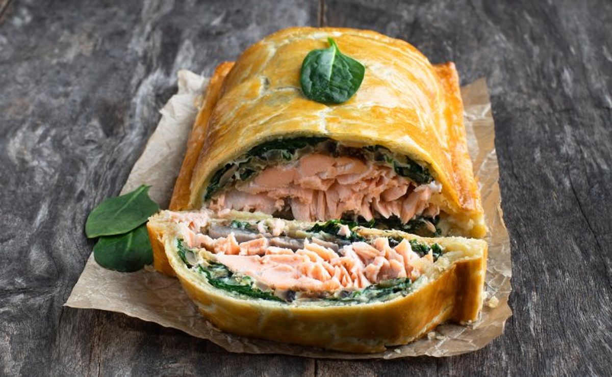salmon wellington espinacas cena fin de ano