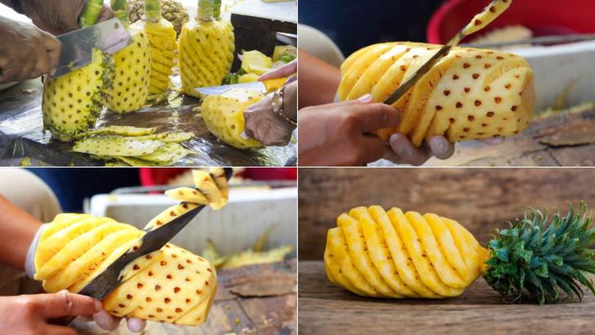 como cortar una pina nivel pro