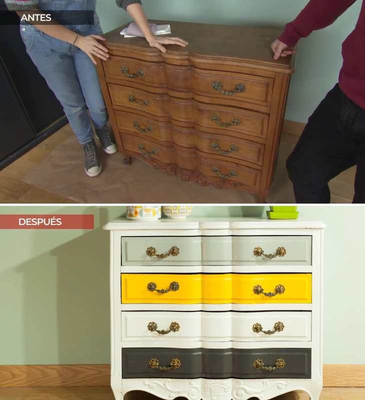 pintar muebles antes y despues 2