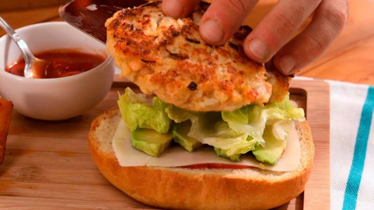 Hamburguesa de salmón   Paso 4