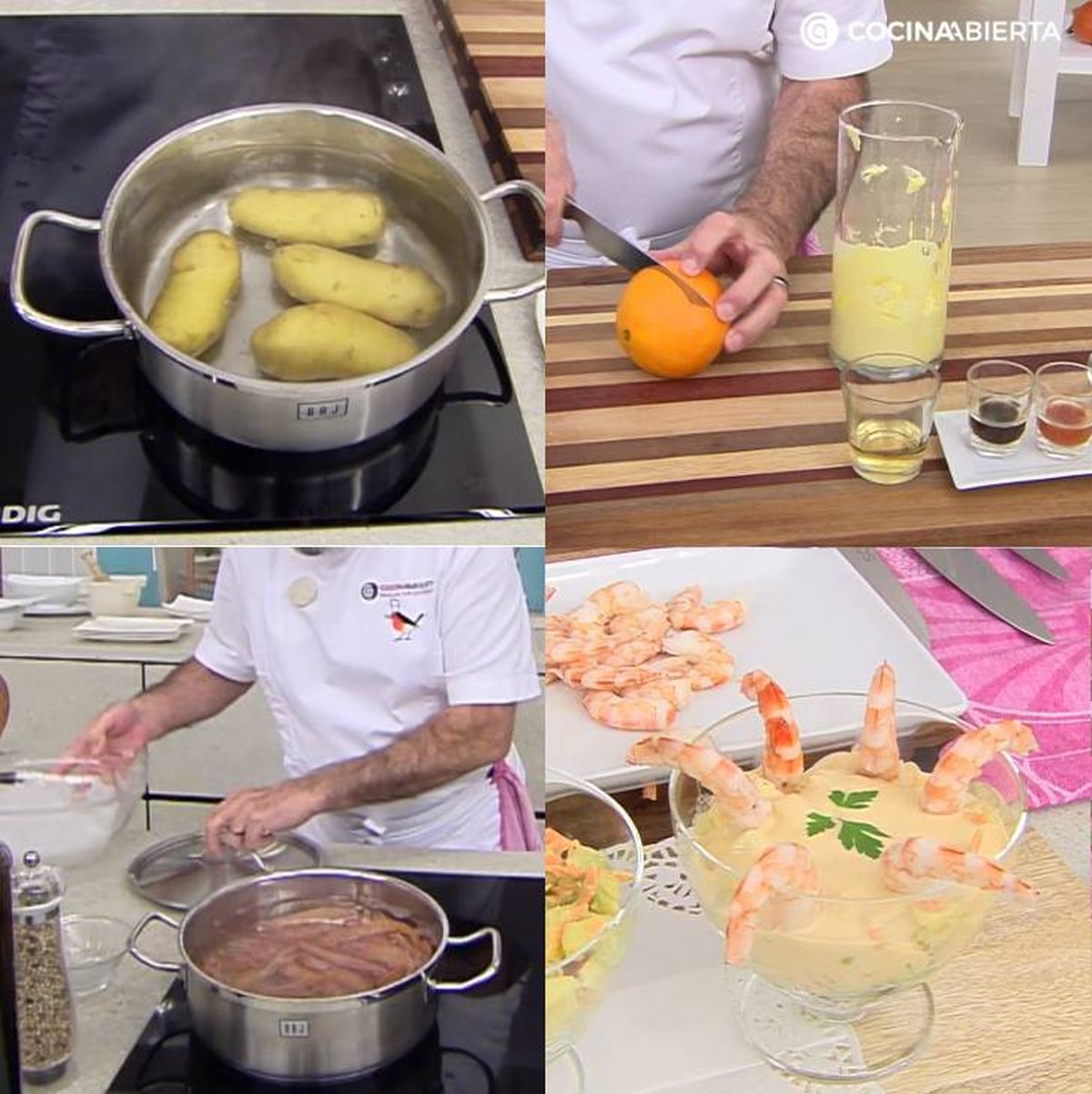 cocte de gambas con salsa rosa receta pasos