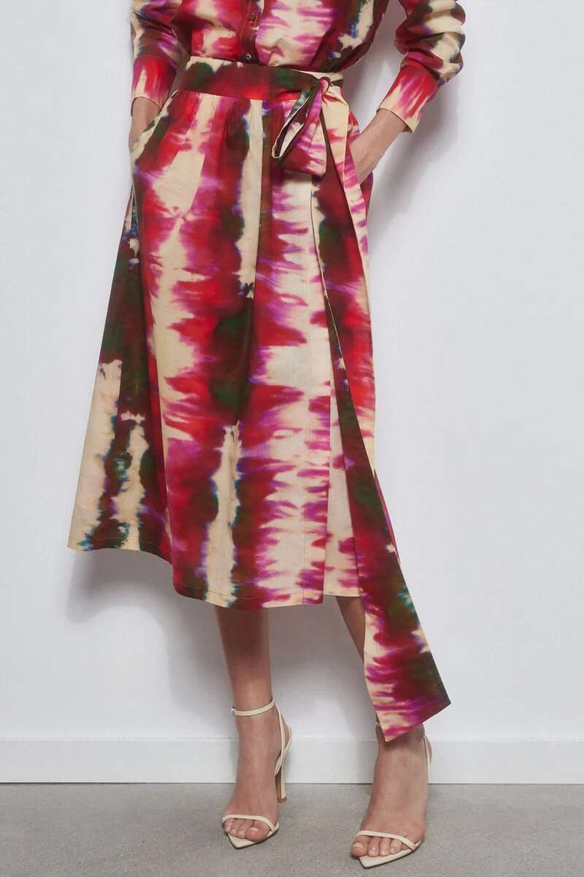 Falda pareo estampada