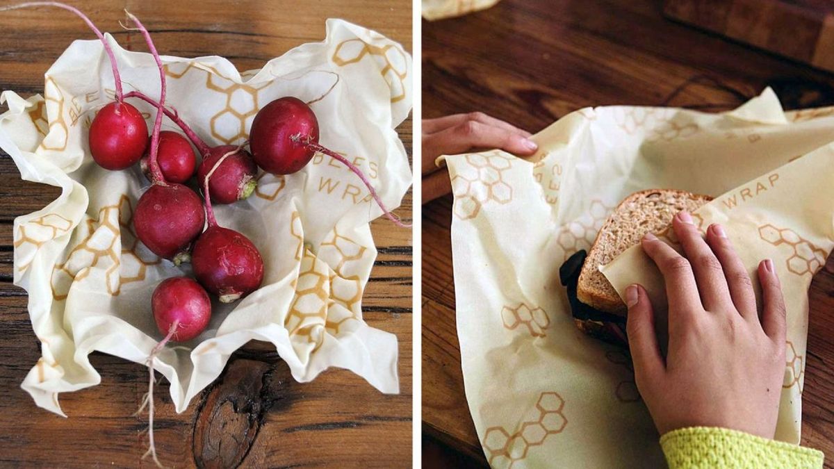 Envoltorios artesanales de algodón orgánico con cera de abeja