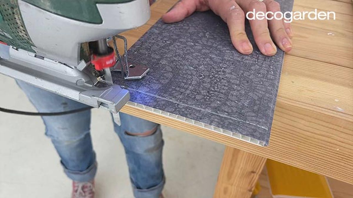 como hacer un cabecero con revestimiento grosfillex paso 7