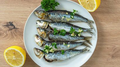 Sardinas en freidora de aire