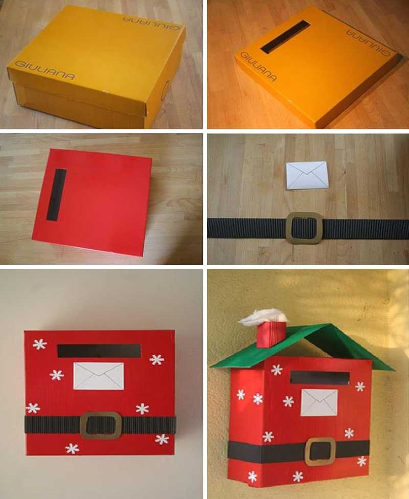 Hacer un buzón navideño paso a paso. Hacer un buzón navideño paso a paso.