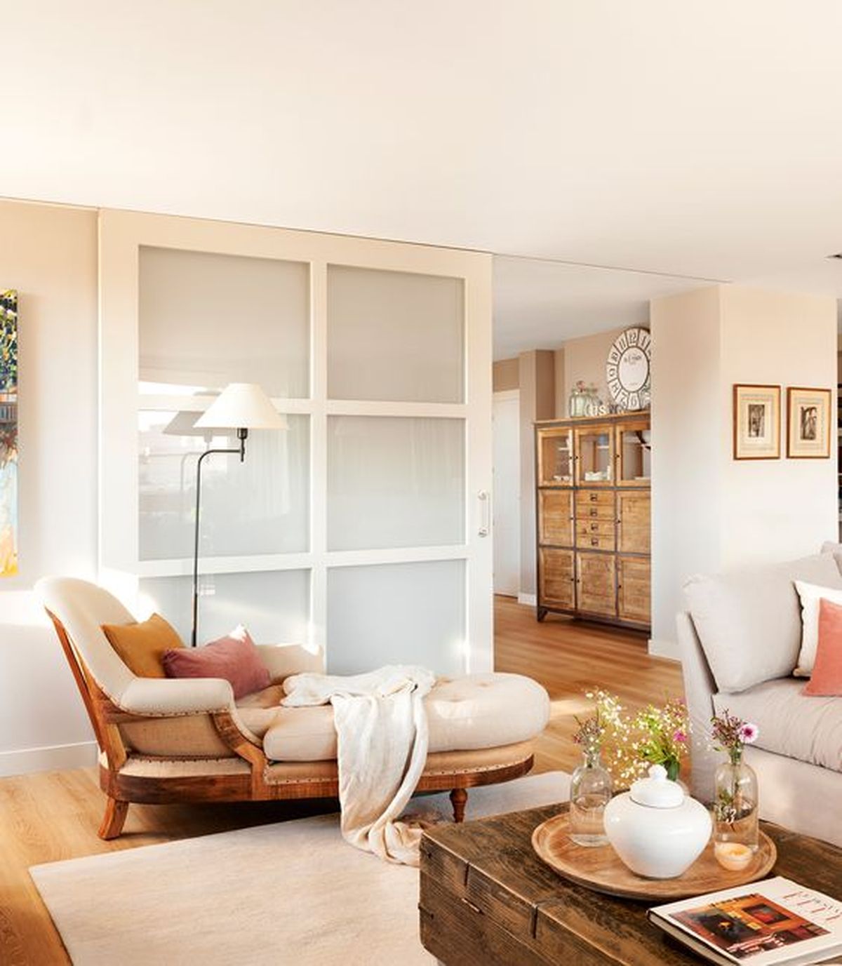 puerta corredera blanca