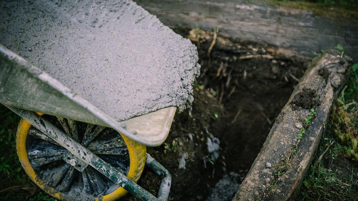 Cómo hacer un cimiento de hormigón paso 4