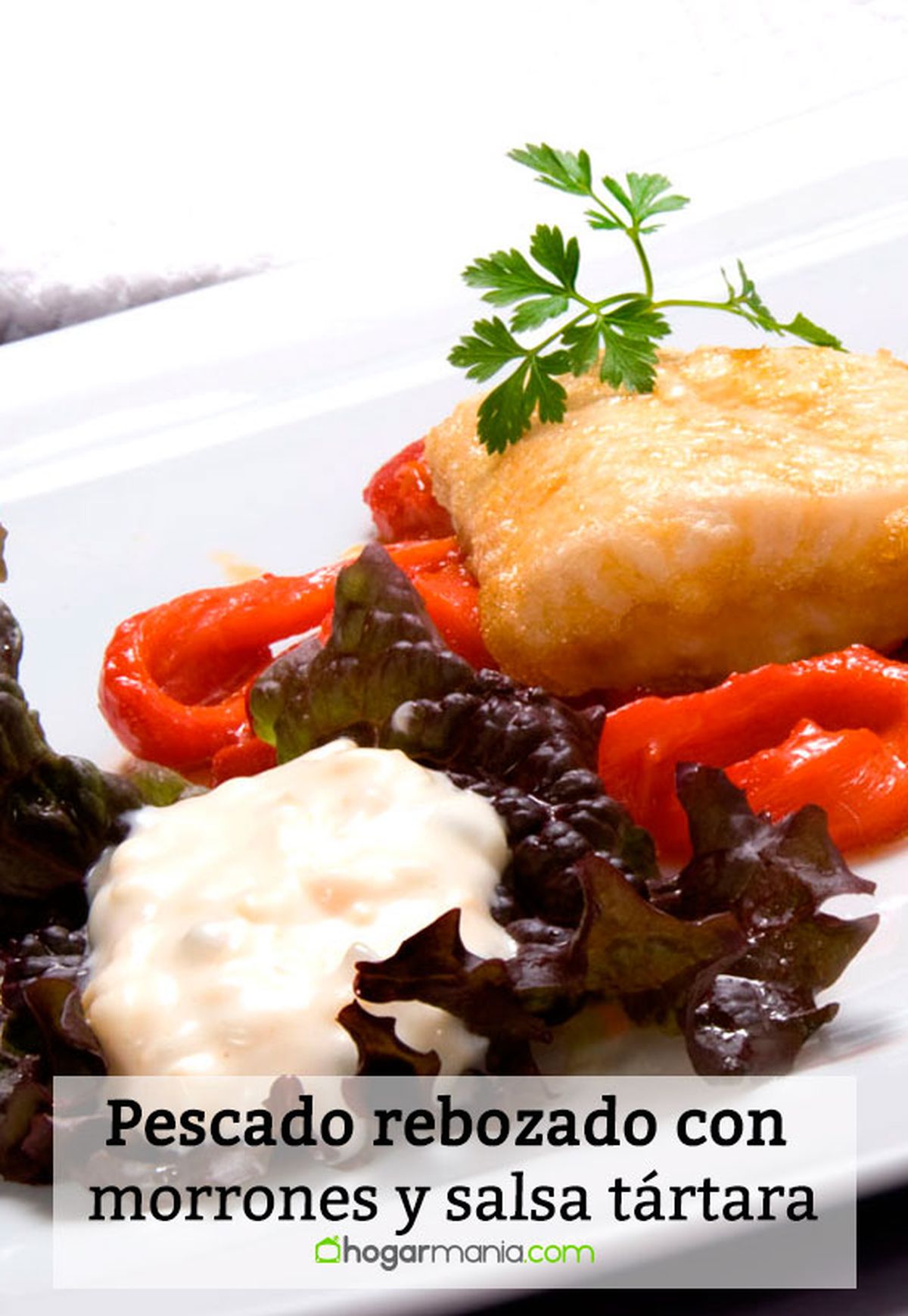 pescado rebozado morrones salsa tartara pin