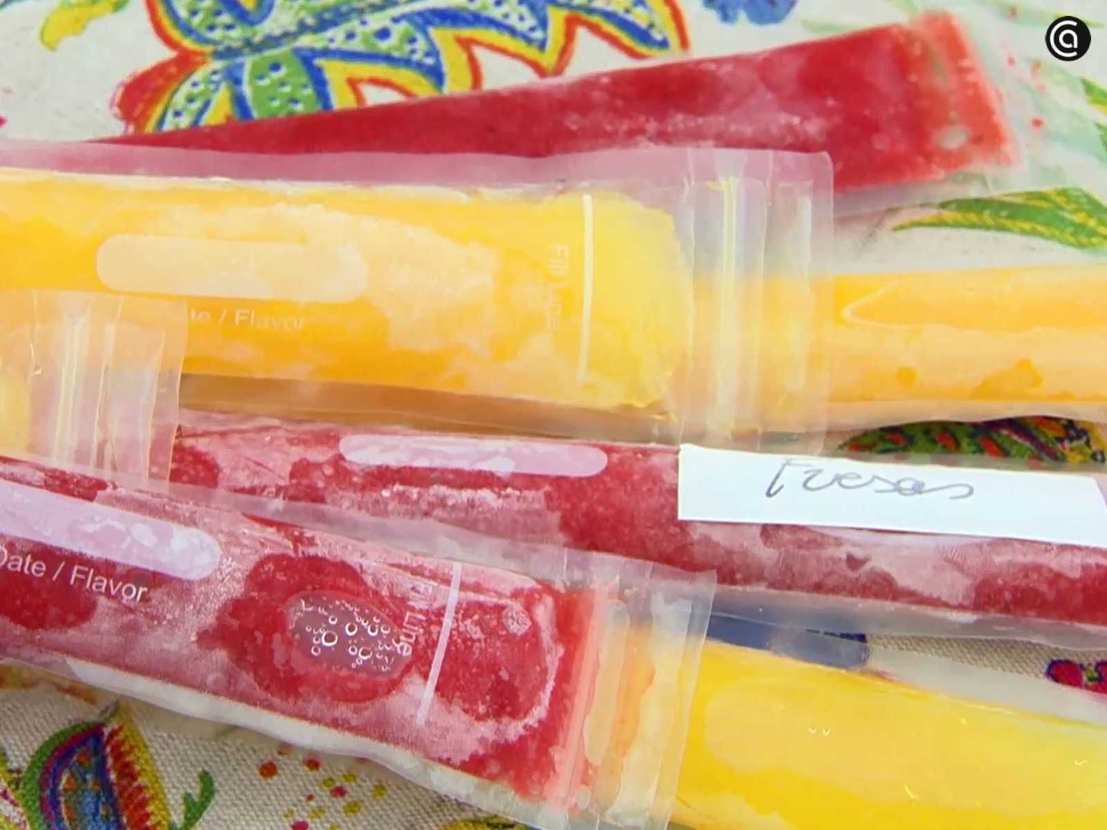 Polos flash caseros de fresa y naranja