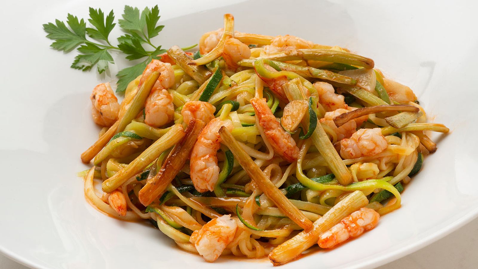 espaguetis de calabacin con gambas xl espaguetis de calabacin con gambas xl