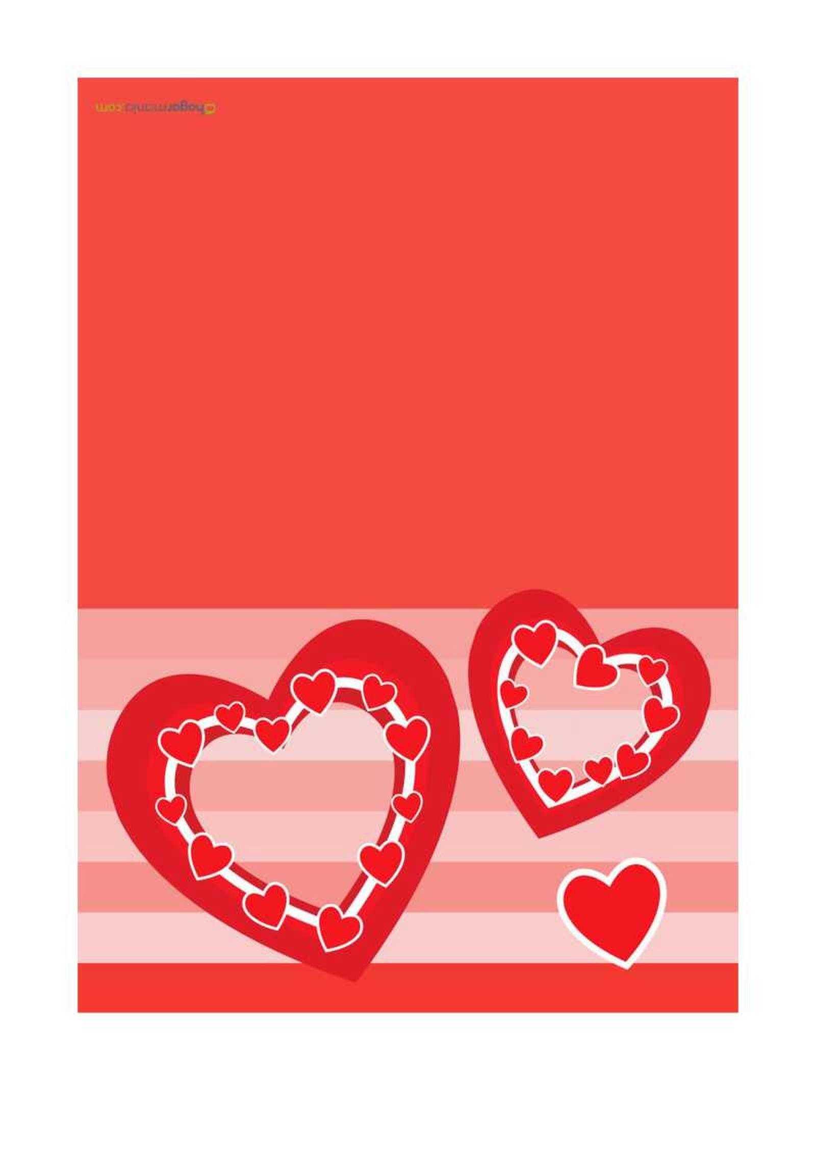 Tarjeta de San Valentín con corazones. Tarjeta de San Valentín con corazones.