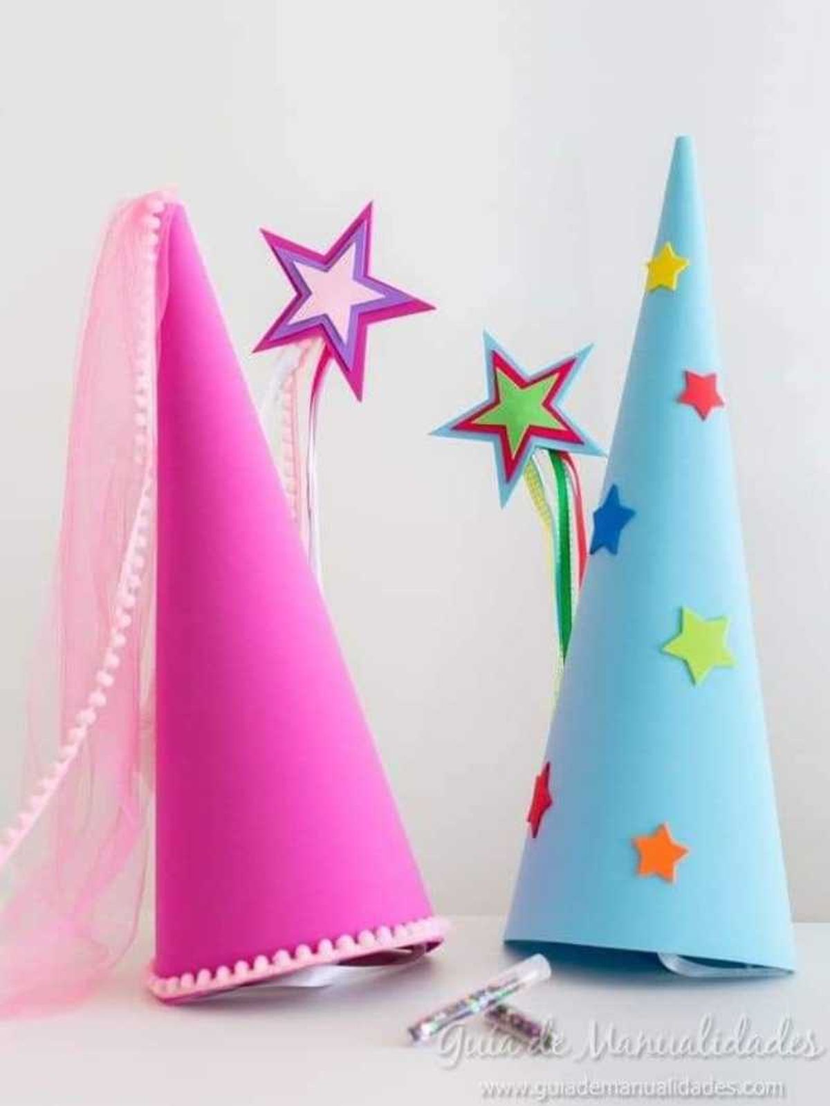 Sombreros de princesa y hada para Carnaval.